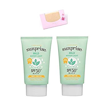 (2pcs) Etude House Sunprise Mild Watery Light (SPF50 /PA   ) 50ml   SoltreeBundle Natural Hemp Paper 50pcs