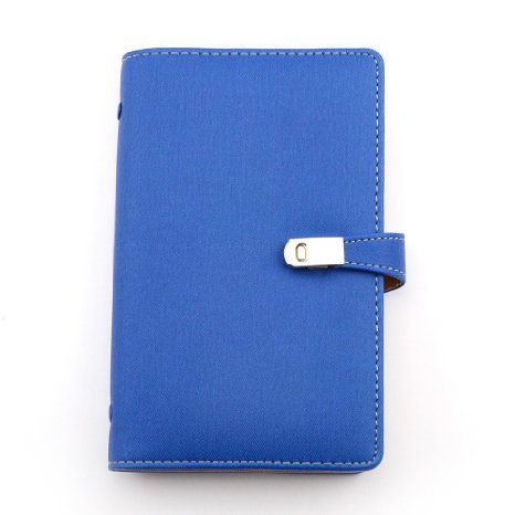 BLUBOON Business Cards Name Card Book Holder with Metal Hasp for Businessman 240-Blue
