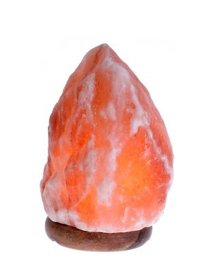 Himalayan Salt Lamp, Natural Glow Crystal, Bulb & Dimmer Control, Wood Base, Purifies Air, UL Approved, 7-8”, 6-8 lbs, By Tiabo
