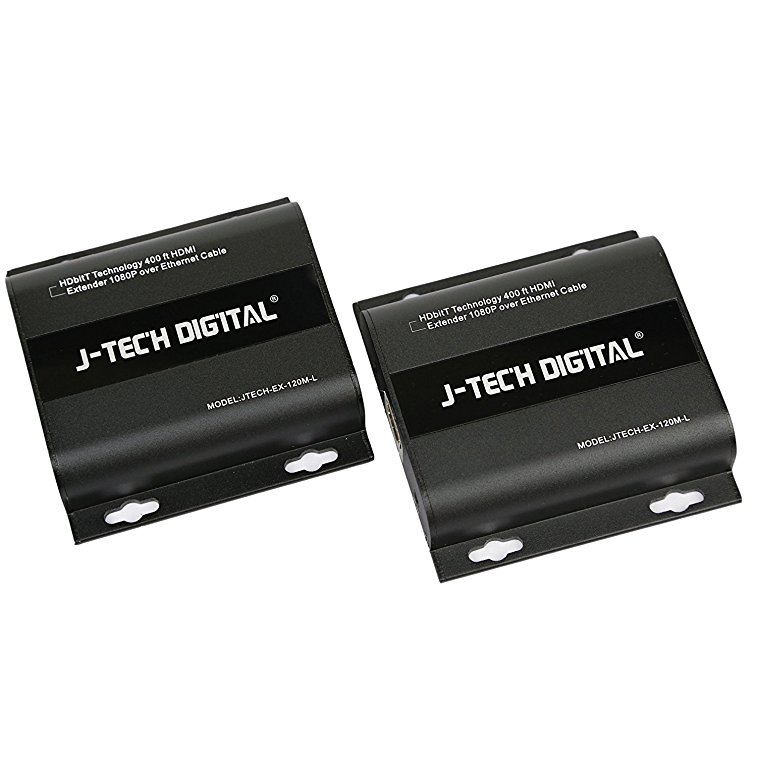 J-Tech Digital HDbitT Series ONE TO MANY CONNECTION HDMI Extender (Full HD 1080P) Up to 400 Ft (Receiver   Transmitter)