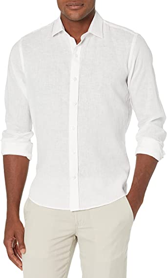 Buttoned Down Men's Slim Fit Casual Linen Cotton Shirt