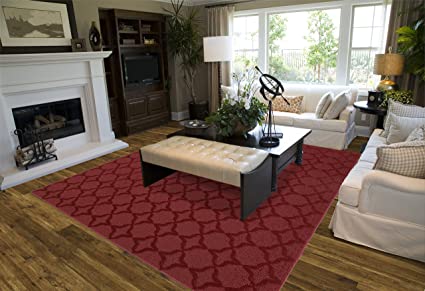 Garland Rug Sparta Area Rug, 6' x 9', Chili Pepper Red