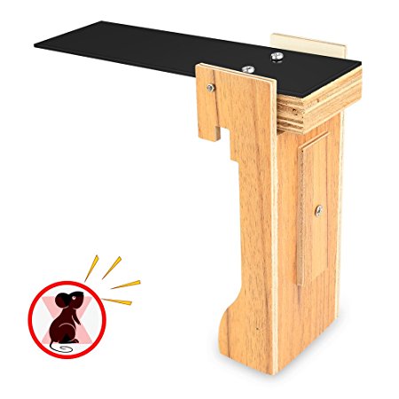 ONSON Walk The Plank Mouse Trap - Plank Mouse Trap Auto Reset - Humane Bucket Rat Trap - Kill or Live Catch Mice, Rodents (Natural Wood)