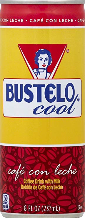 Bustelo Cool Café Ready-To-Drink Coffee Beverage, Con Leche, 8 oz