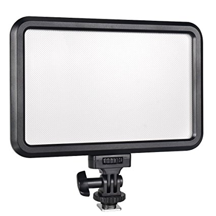 UTEBIT Filming Lights Shadowless Lamp 1200LM Ultra Thin 25mm Thickness Touch Screen Slim 12W Video Light On Camera LED Soft Lighting for Photography and More 12B
