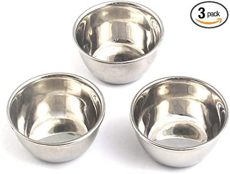OdontoMed2011 Set of 3 Stainless Steel Mixing Bowl 4.5" Wide 2" Deep ODM