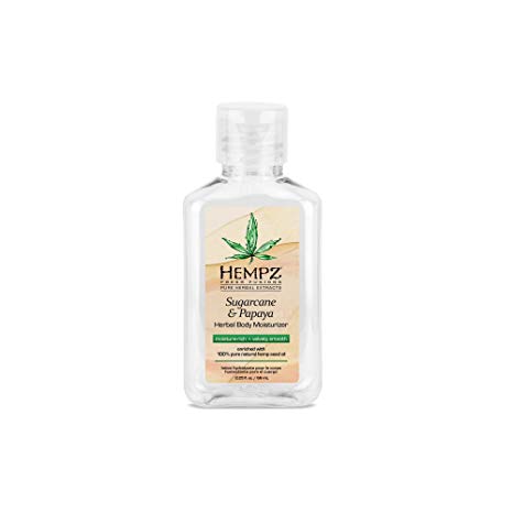 Hempz Herbal Body Moisturizer, Sugarcane & Papaya, 2.25 Ounce