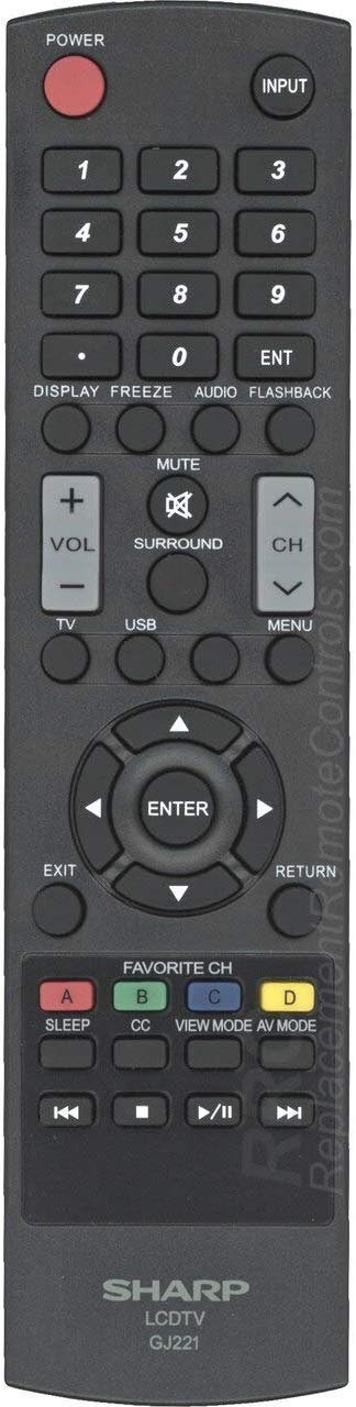 SHARP GJ221 Remote