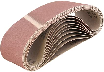 ABN Belt Sand Paper Abrasive Belts Sandpaper for Belt Sander, Aluminum Oxide Sanding Belts 3x18 Inch 120 Grit 10-Pack