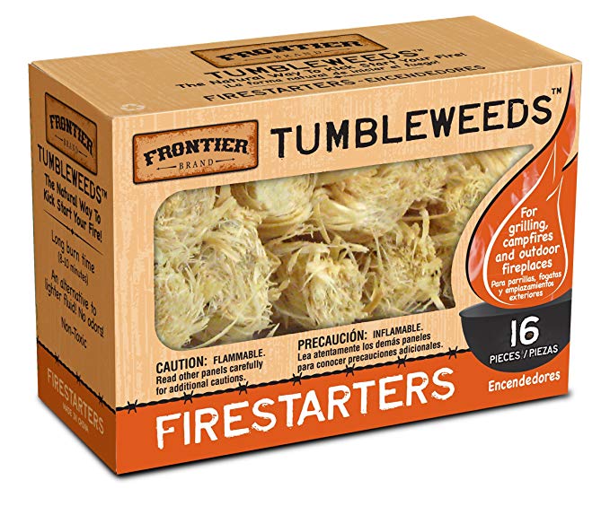 Frontier Tumbleweeds Natural Firestarters - 1 box of 16