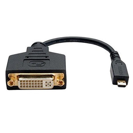 Tripp Lite 6-Inch Micro-HDMI (Type D) to DVI-D Cable Adapter (M/F), 6-in. (P132-06N-MICRO) 6"