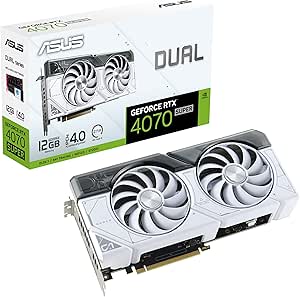 ASUS Dual GeForce RTX™ 4070 Super White Edition (PCIe 4.0, 12GB GDDR6X, DLSS 3, HDMI 2.1a, DisplayPort 1.4a, 2.56-Slot Design, Axial-tech Fan Design, Auto-Extreme Technology, and More)