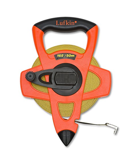 Lufkin FM050CME 2-Sided Metric/English 13mm 1/2-Inch by 50m 164-Foot Hi-Viz Orange Fiberglass