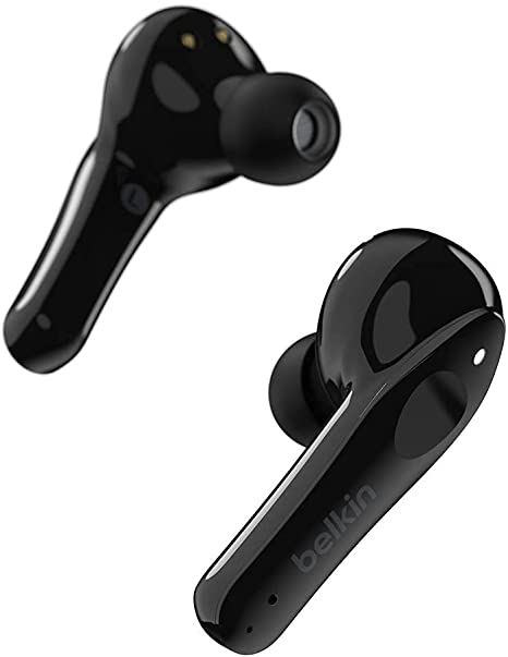 Belkin SoundForm Move True Wireless Earbuds (Bluetooth Earphones with Charging Case, Touch Controls, IPX5 Certified Sweat and Water Resistant with Deep Bass for iPhones, Androids and More)