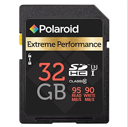 32GB High Speed SD Card U3, UHS-1 Class 10 SDHC Memory Flash Card - Up to 95MB/s Read Speed & 90MB/s Write Speed - Supports Full HD and 4K Ultra HD video recording