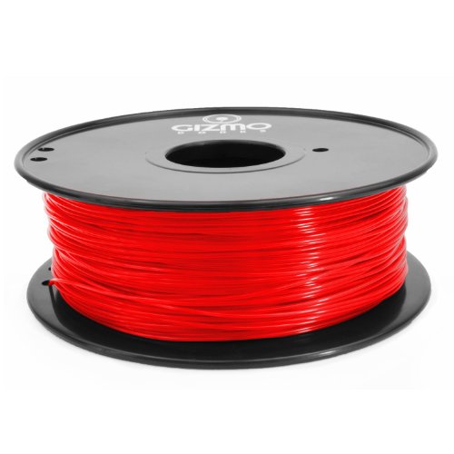 Gizmo Dorks 1.75mm PLA Filament 1kg / 2.2lb for 3D Printers, Translucent Red