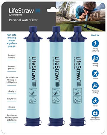 LifeStraw Personal Water Filter, 3 Piece