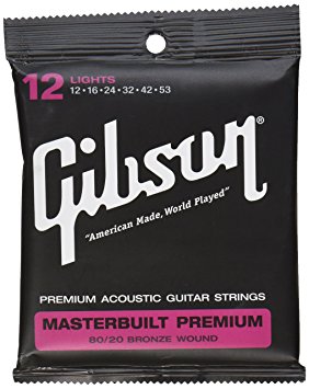 Gibson Gear SAG-BRS12 Masterbuilt Premium 8020 Brass Strings, .012-.053