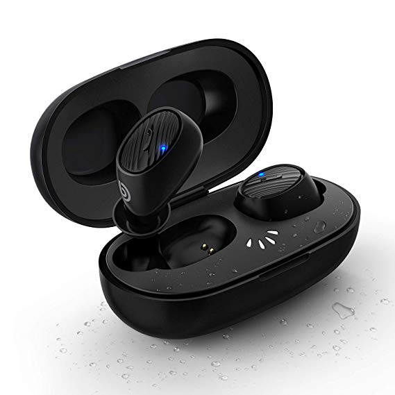 True Wireless Earphones, BOMAKER Bluetooth 5.0 Earbuds IPX7 Waterproof In-Ear Stereo Headphones 30H Playtime with Charging Case, Instant Pairing, SiFi