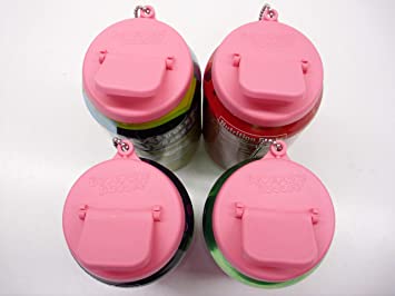 Beverage Buddee Can Cover - Best Can Cover For Standard Size Soda/Beer/Energy Drink Cans - Made In The USA - BPA-PCB Free - 4 pack (Pink - Keychain)