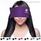 Yoga Eye Pillow - Lavender Eye Pillow For Yoga - Best Namaste Yoga Eye Pillows Made in USA Use Hot or Cold for Stress Relief Headaches Sinus Pain and to Relax By Happy Wraps The Perfect Gift Black