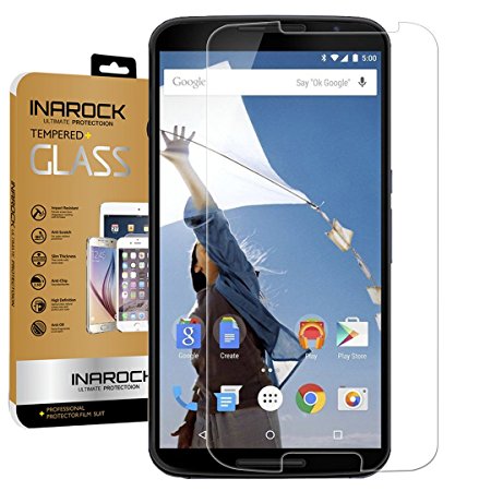 InaRock 0.26mm Tempered Glass Anti-Scratch Screen Protector for Google Nexus 6 – Retail Packaging