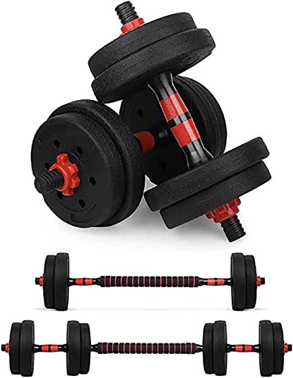 BCBIG Adjustable-Dumbbells-Sets,Free Weights-Dumbbells Set of 2 Convertible To Barbell A Pair of Lightweight for Home Gym,Women and Men Equipment