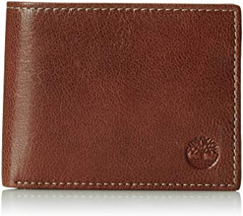 Timberland Men's Genuine Leather Commuter Bifold Wallet