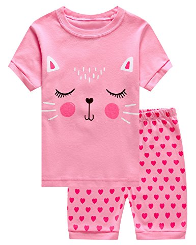 Girls Pajamas Little Kid Shorts Set 100% Cotton Clothes Size 12M-12Y