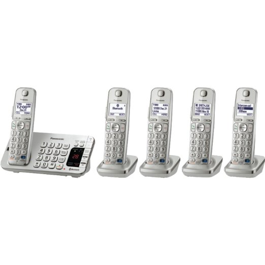 Panasonic KX-TGE275S Link2Cell Bluetooth Enabled Phone with Answering Machine & 5 Cordless Handsets