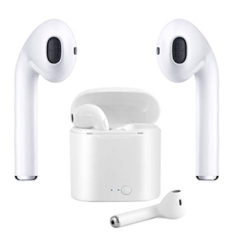 Bluetooth Headphones Wireless Mini Cell Phone Earbuds with Charging Dock Microphone Compatible with iPhone and Samsung and Other Smart Phones