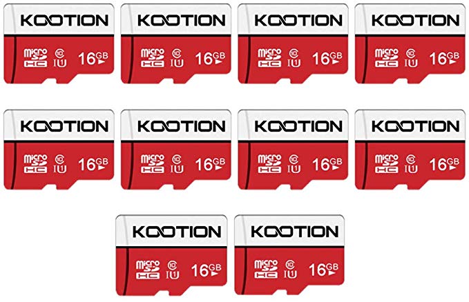 KOOTION 10 Pack 16GB Micro SD Card Class-10 Micro SDHC Card 16 gb UHS-I High Speed TF Card R Flash C10 U1 Memory Card