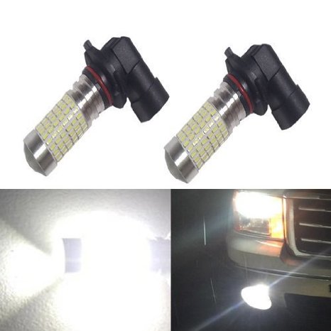 JDM ASTAR 1200 Lumens Extremely Bright 144-EX Chipsets 9006 LED Bulbs with Projector for DRL or Fog Lights, Xenon White