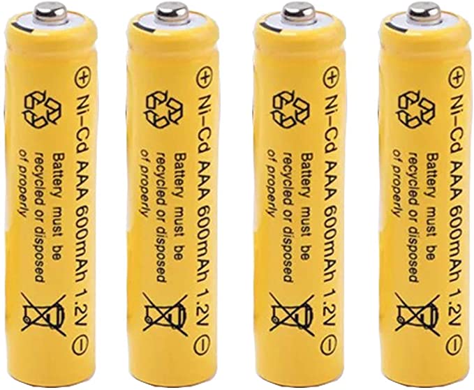 Ni-cd AAA 600mAh 1.2V Triple A Rechargeable Batteries for Solar Lights Outdoor Garden Lamp 4Pcs