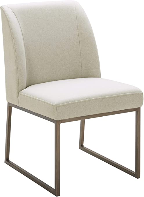 Rivet Contemporary Dining Chair, 34"H, Chalk