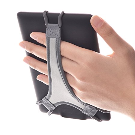 TFY Security Hand Strap Holder Finger Grip for Kindle E-readers - Kindle e-reader 6" / Kindle Paperwhite / Voyage / Oasis / NOOK GlowLight Plus / SONY PRS-300 / PRS-350 / Kobo Aura (Grey)