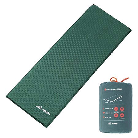 SEMOO Self-Inflating Camping Sleeping Pads, Lightweight Water Repellent Coating Mat for Hiking