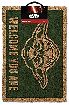 Star Wars Yoda Doormat, Coir Matting, Multi-Colour, 40_x_60_cm