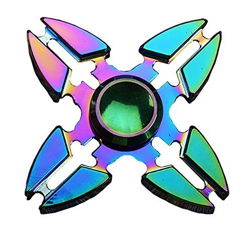 EB-LINK Colorful Spinner Fidget Spinner Toys Metal Material EDC Hand Finger Spinner for High Speed Relieving Stress ADHD, OCD, Anxiety, Rainbow