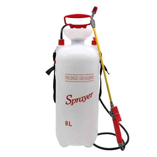 Flesser Pump Pressure Sprayer 2-Gallon Pressure Sprayer with Shoulder Strap for Herbicides,Fertilizers,Mild Cleaning Solutions and Bleach (2 Gallon)