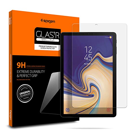 Spigen Tempered Glass Screen Protector Designed for Samsung Galaxy Tab S4 (10.5 inch) (2018 Release)