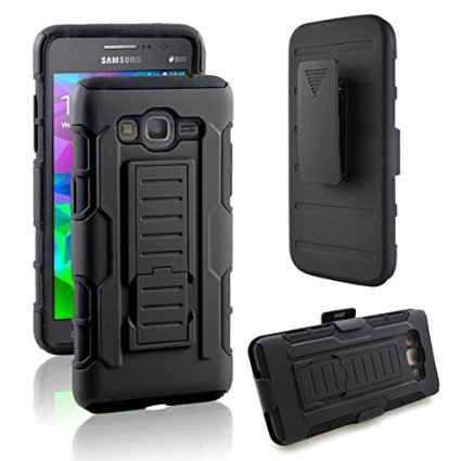 2014 A5 Case, Lantier [HEAVY DUTY] Robot Case ULTRA FUTURE ARMOR MILITARY DEFENDER Full-body Rugged Dual Layer Hybrid Cover Premium Belt Clip Holster Kickstand Bumper for Samsung Galaxy A5 A500F Black