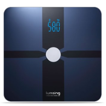 Lumsing Smart Body Analyzer Bluetooth Digital Scale with Free App for iOS, Android (Darkblue)