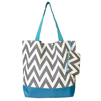 Ever Moda Chevron Collection Tote Bag, Large 17-inch