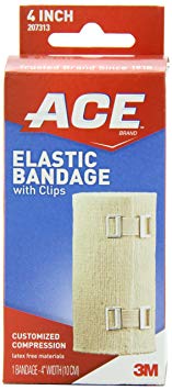 ACE Elastic Bandage with Clips, 4 Inch