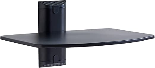 ECHOGEAR Steel Wall-Mounted AV Shelf Supports up to 15lbs of Streaming Devices, Game Consoles, and Cable Boxes - EGAV1