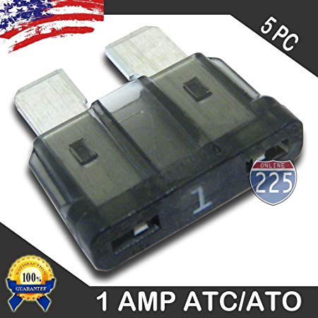 5 Pack 1 AMP ATC/ATO Standard Regular Fuse Blade 1A Car Truck Boat Marine RV