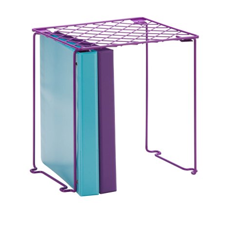 Honey-Can-Do BTS-06609 Freestanding Folding steel Locker Shelf, Purple, 11L x 9.25W x 12.75H