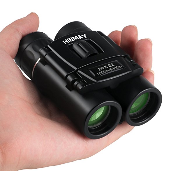 Mini Pocket Binoculars, Hinmay 20x22 Small Optics Zoom Binoculars, Compact & Lightweight Folding Binoculars Vision with Low Light Night for Adults Kids, for Outdoor Birding, Travelling, Hunting