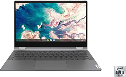 Lenovo Chromebook Flex 5 13" Laptop, 13.3" FHD (1920 x 1080) Touch Display, Intel Core i3-10110U Processor, 4GB DDR4 OnBoard RAM, 64GB SSD, Intel UHD Graphics, Chrome OS, 82B80006UX, Graphite Grey